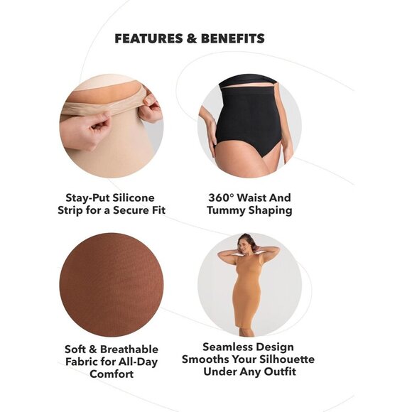 Body Shaper Tummy Control Panty Plus Size Seamless Breathable Underwear - Picture 4 of 6